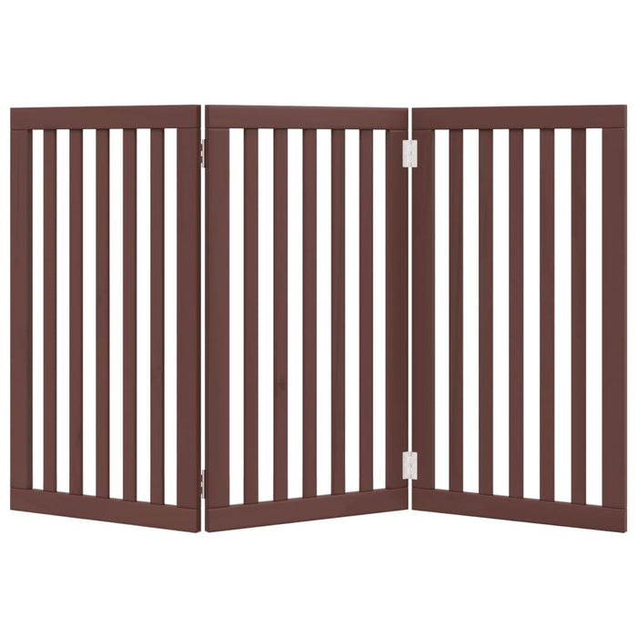 Poartă pentru câini pliabilă 3 panouri maro, 150 cm, lemn plop - WALTI WALTI
