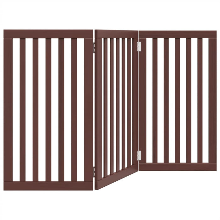 Poartă pentru câini pliabilă 3 panouri maro, 150 cm, lemn plop - WALTI WALTI