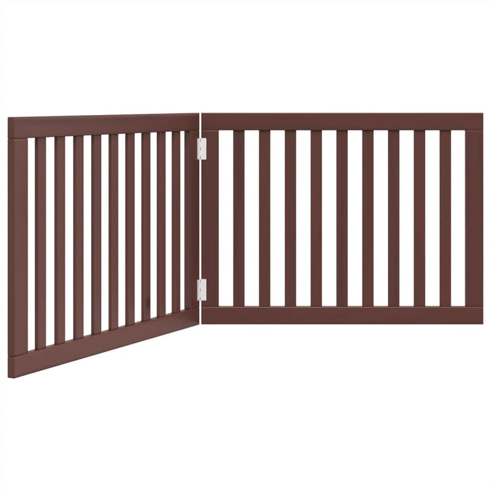 Poartă pentru câini pliabilă 2 panouri maro, 160 cm, lemn plop - WALTI WALTI