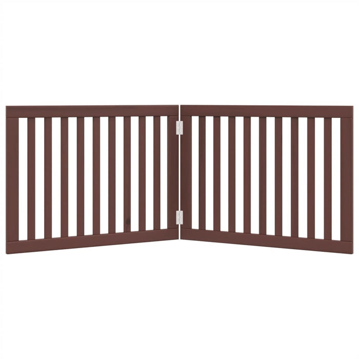 Poartă pentru câini pliabilă 2 panouri maro, 160 cm, lemn plop - WALTI WALTI