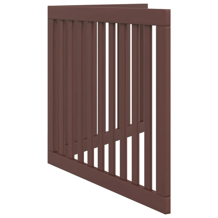 Poartă pentru câini pliabilă 2 panouri maro, 160 cm, lemn plop - WALTI WALTI