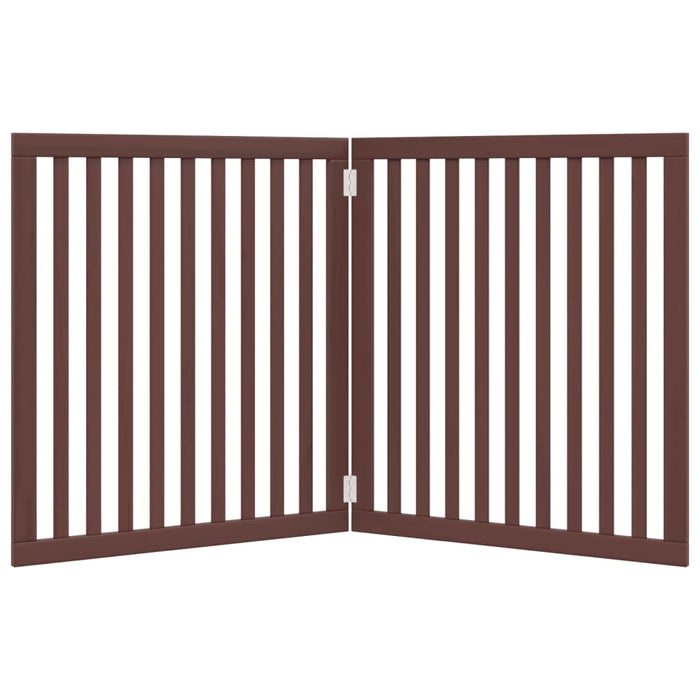 Poartă pentru câini pliabilă 2 panouri maro, 160 cm, lemn plop - WALTI WALTI