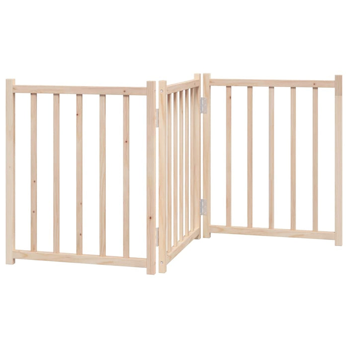 Poartă pentru câini pliabilă, 3 panouri, 150 cm, lemn de brad - WALTI WALTI