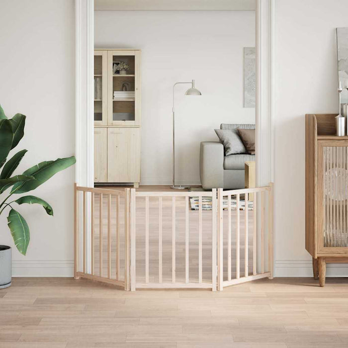 Poartă pentru câini pliabilă, 3 panouri, 150 cm, lemn de brad - WALTI WALTI