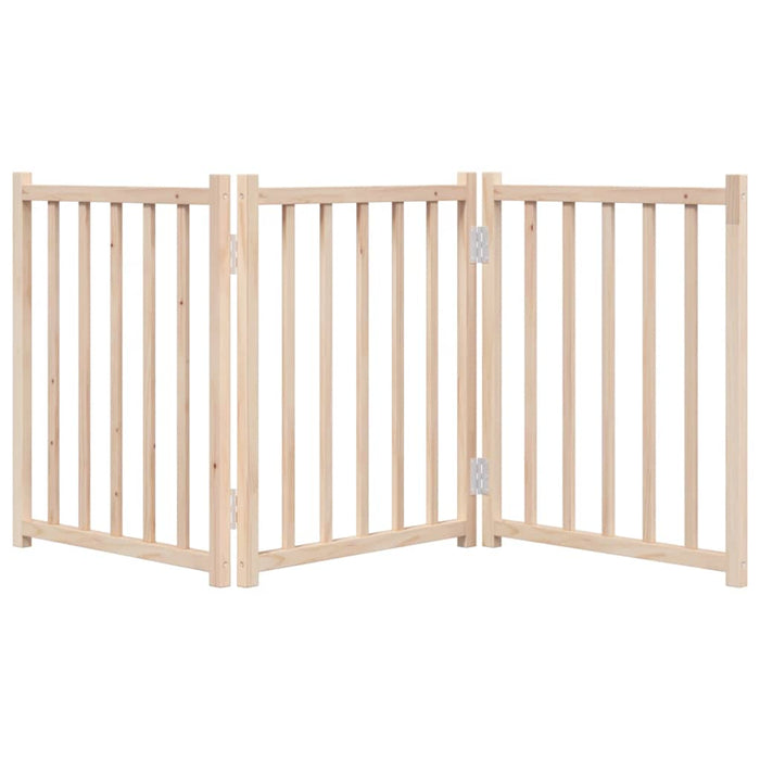 Poartă pentru câini pliabilă, 3 panouri, 150 cm, lemn de brad - WALTI WALTI