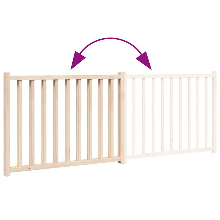 Poartă pentru câini pliabilă, 2 panouri, 160 cm, lemn de brad - WALTI WALTI