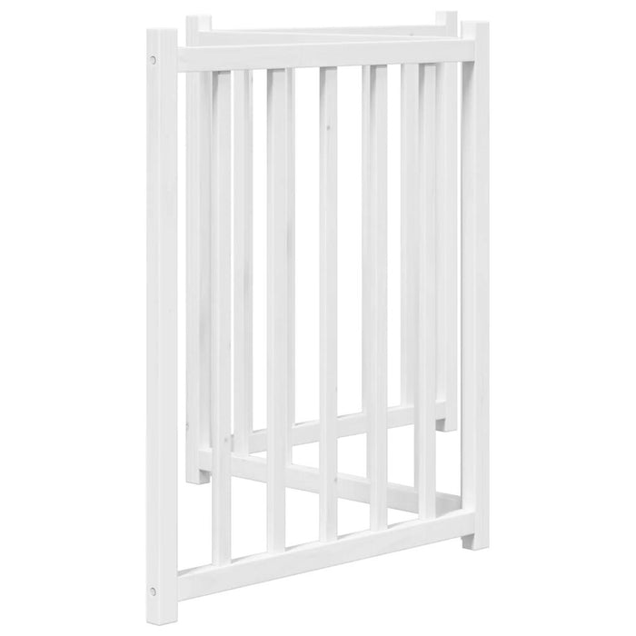 Poartă pentru câini pliabilă 3 panouri, alb, 150 cm, lemn brad - WALTI WALTI