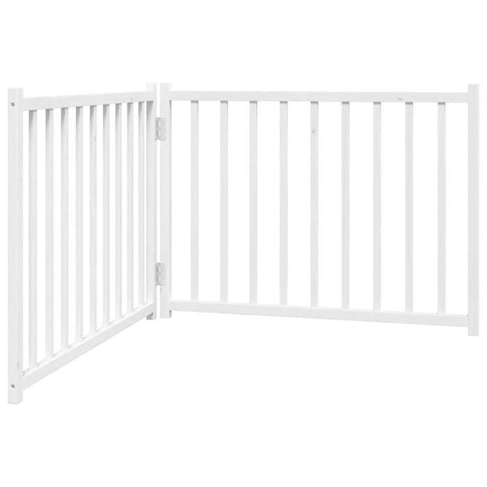 Poartă pentru câini pliabilă 2 panouri, alb, 160 cm, lemn brad - WALTI WALTI