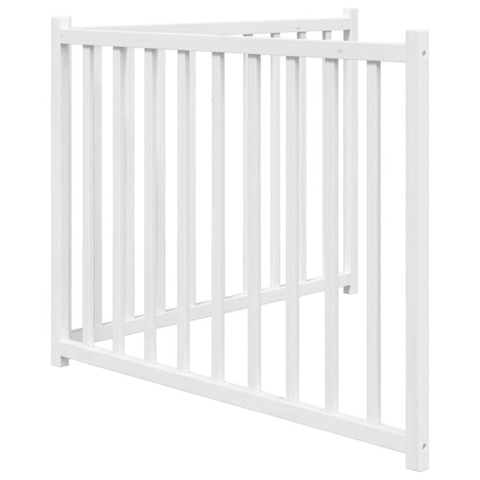 Poartă pentru câini pliabilă 2 panouri, alb, 160 cm, lemn brad - WALTI WALTI