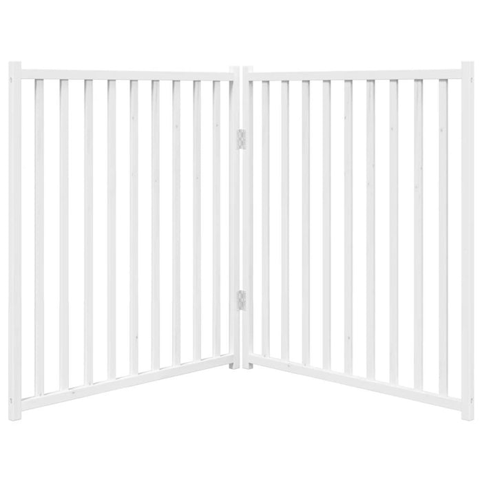 Poartă pentru câini pliabilă 2 panouri, alb, 160 cm, lemn brad - WALTI WALTI