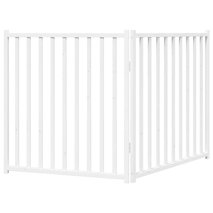 Poartă pentru câini pliabilă 2 panouri, alb, 160 cm, lemn brad - WALTI WALTI