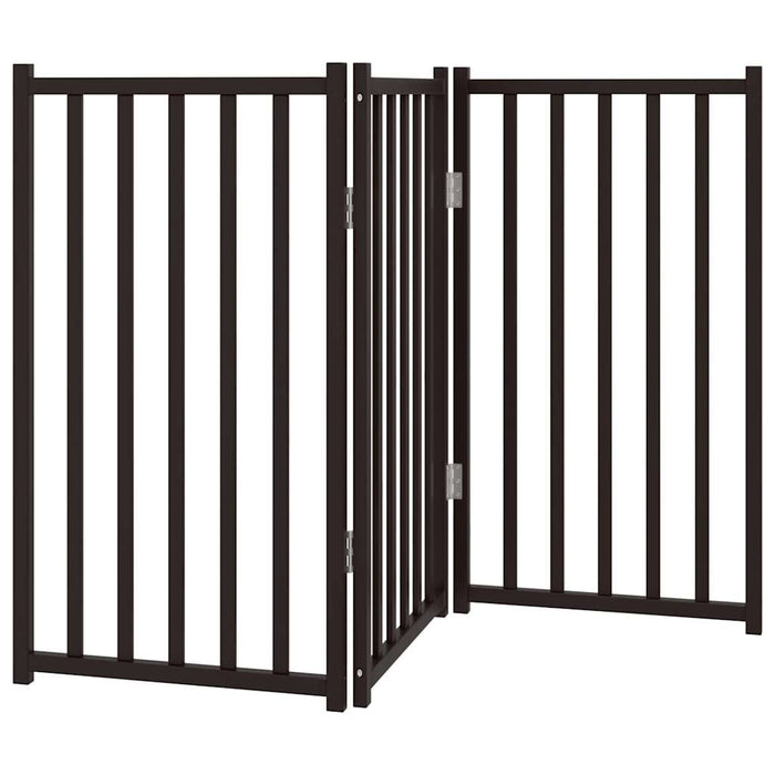 Poartă pentru câini pliabilă 3 panouri negru, 150 cm, lemn brad WALTI