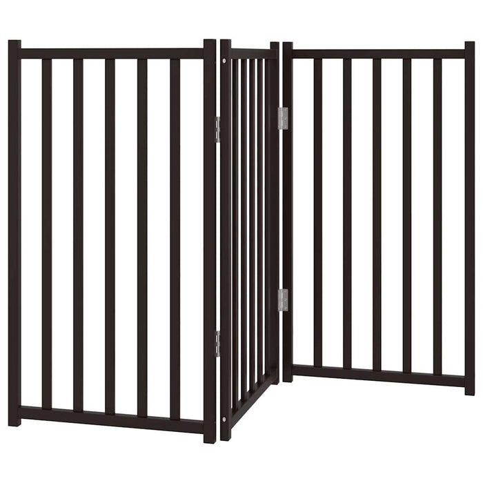 Poartă pentru câini pliabilă 3 panouri negru, 150 cm, lemn brad WALTI