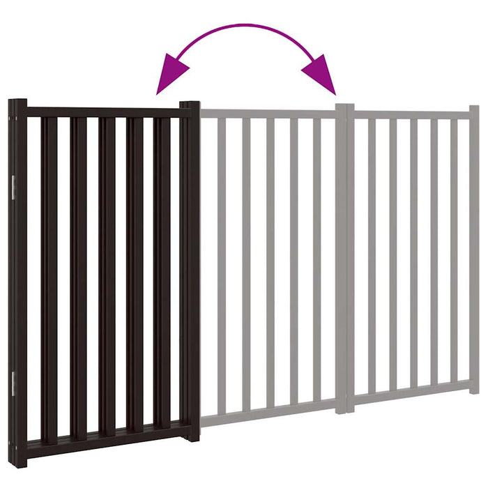 Poartă pentru câini pliabilă 3 panouri negru, 150 cm, lemn brad WALTI