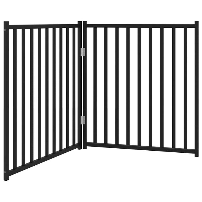 Poartă pentru câini pliabilă 2 panouri negru, 160 cm, lemn brad - WALTI WALTI