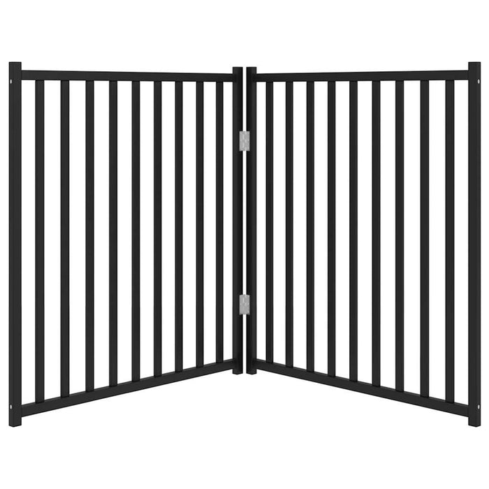 Poartă pentru câini pliabilă 2 panouri negru, 160 cm, lemn brad - WALTI WALTI