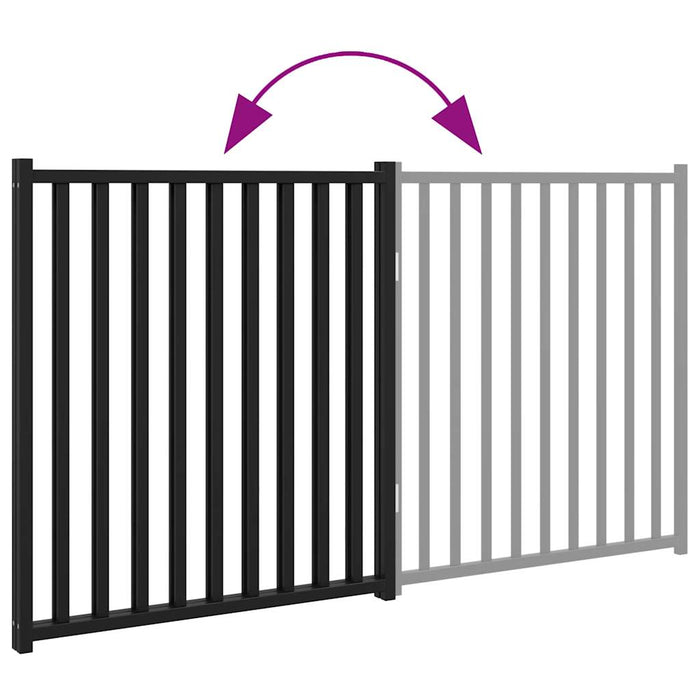 Poartă pentru câini pliabilă 2 panouri negru, 160 cm, lemn brad - WALTI WALTI