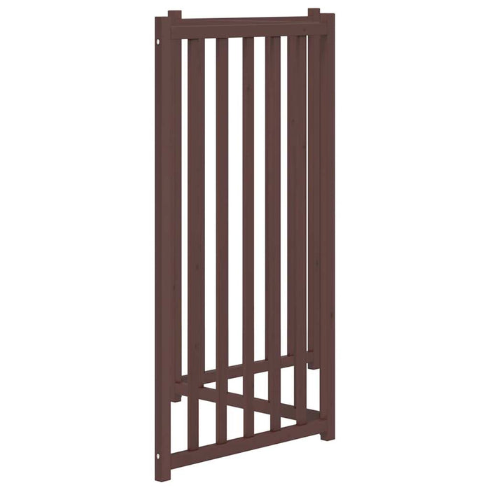 Poartă de câini pliabilă 3 panouri stejar maro 150 cm lemn brad - WALTI WALTI