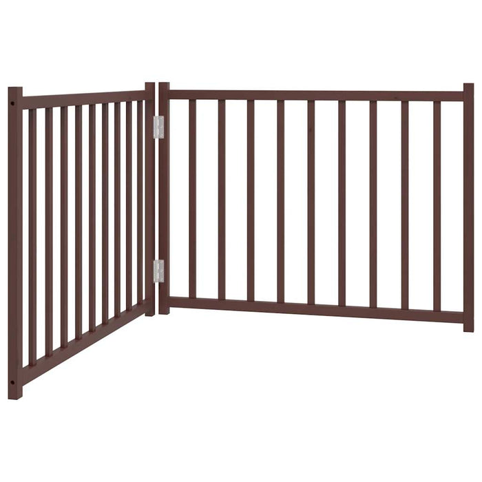 Poartă de câini pliabilă 2 panouri stejar maro 160 cm lemn brad - WALTI WALTI