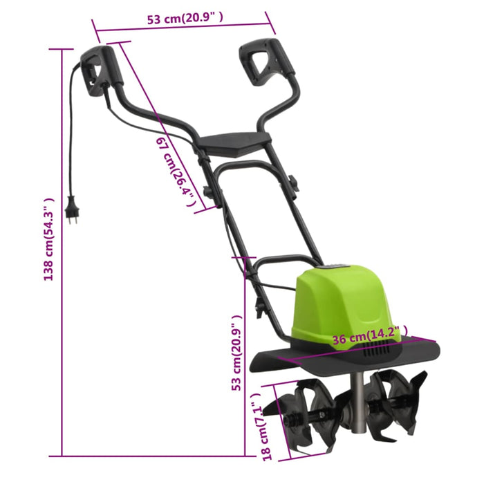 Motosapă electrică, cu 4 lame, 800 W - WALTI WALTI