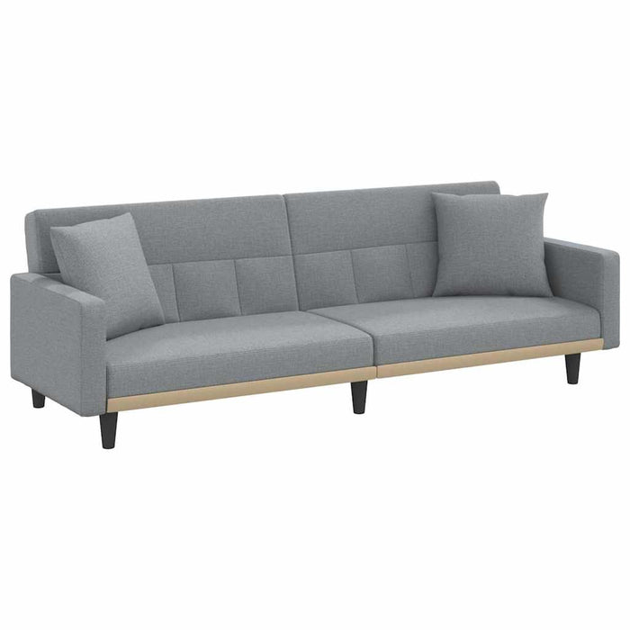 Canapea extensibilă cu cotiere, gri deschis, textil - WALTI WALTI