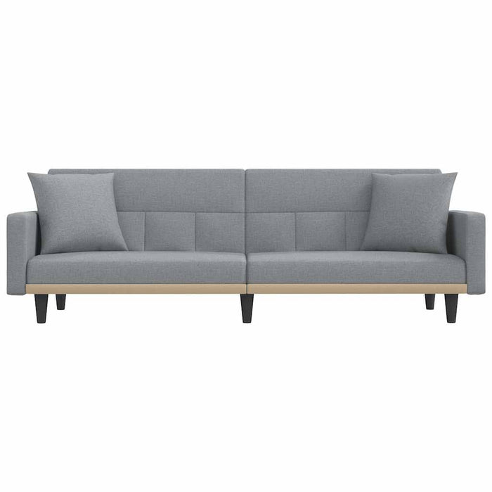 Canapea extensibilă cu cotiere, gri deschis, textil - WALTI WALTI