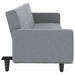 Canapea extensibilă cu cotiere, gri deschis, textil - WALTI WALTI