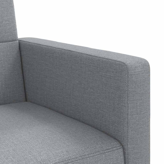 Canapea extensibilă cu cotiere, gri deschis, textil - WALTI WALTI