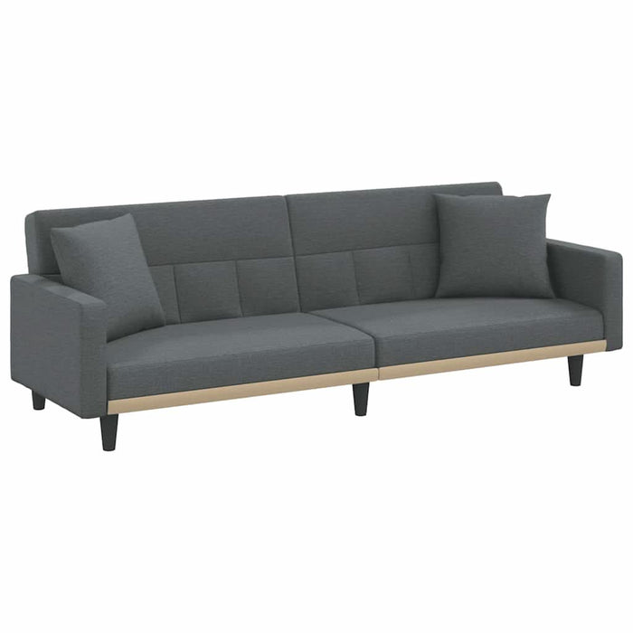 Canapea extensibilă cu perne, gri închis, textil - WALTI WALTI
