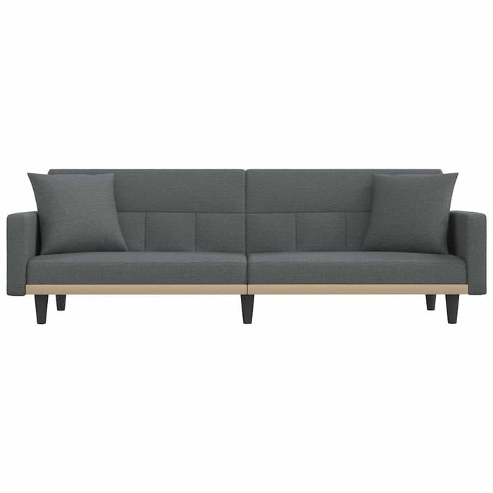 Canapea extensibilă cu perne, gri închis, textil - WALTI WALTI