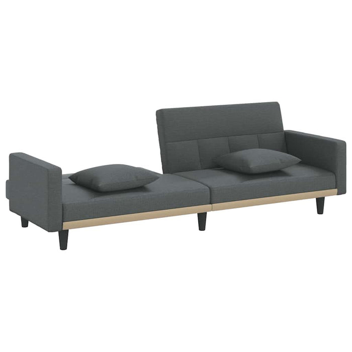 Canapea extensibilă cu perne, gri închis, textil - WALTI WALTI