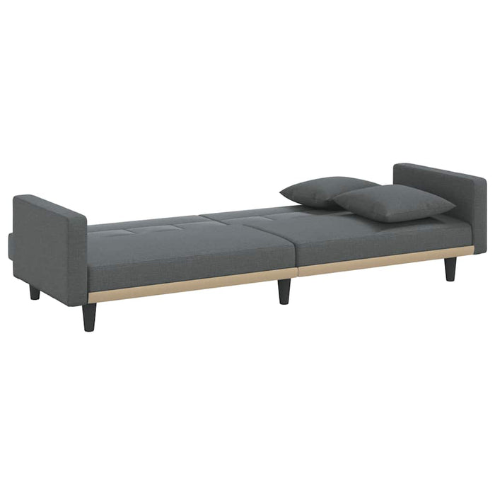 Canapea extensibilă cu perne, gri închis, textil - WALTI WALTI