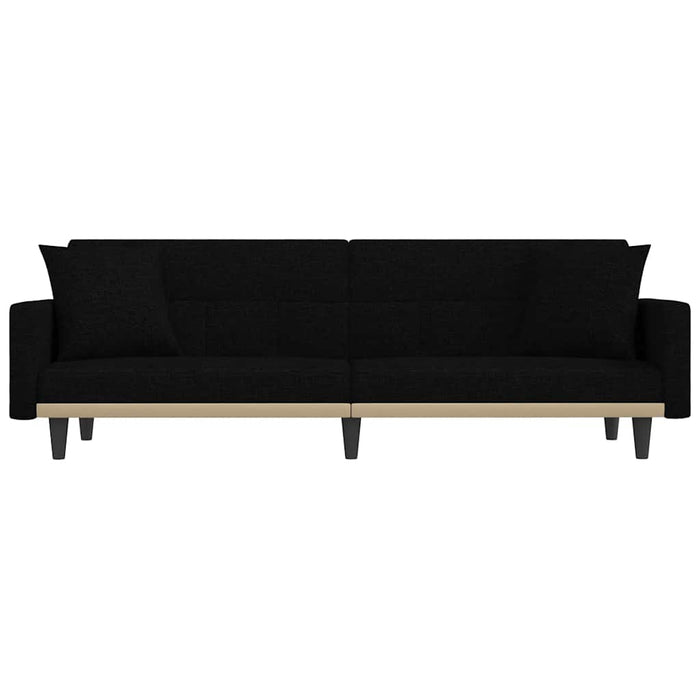 Canapea extensibilă cu perne, negru, material textil - WALTI WALTI