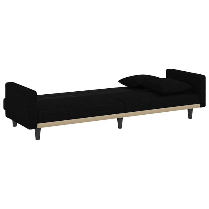Canapea extensibilă cu perne, negru, material textil - WALTI WALTI