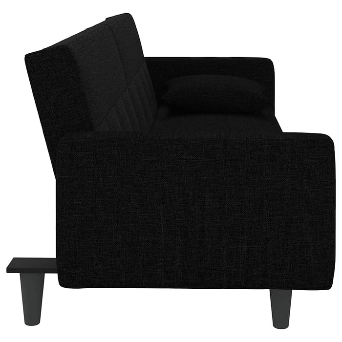 Canapea extensibilă cu perne, negru, material textil - WALTI WALTI