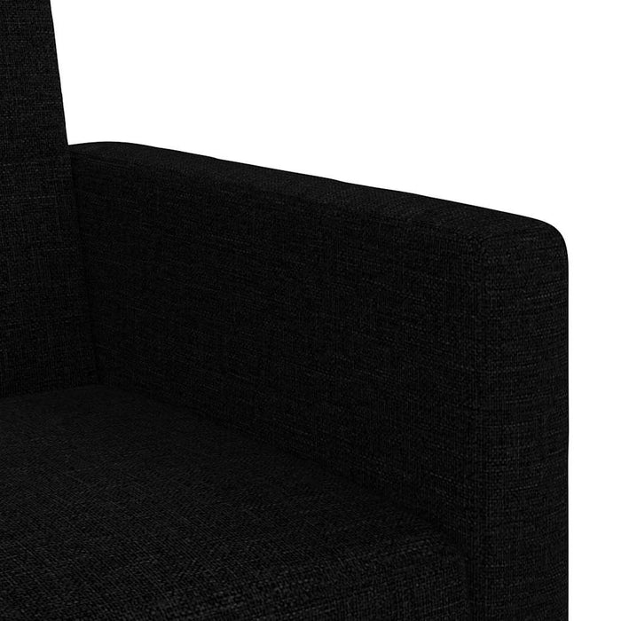 Canapea extensibilă cu perne, negru, material textil - WALTI WALTI