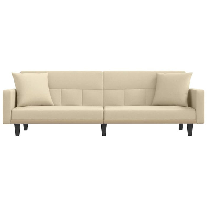Canapea extensibilă, cu perne, crem, material textil - WALTI WALTI