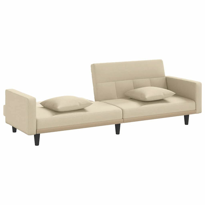 Canapea extensibilă, cu perne, crem, material textil - WALTI WALTI