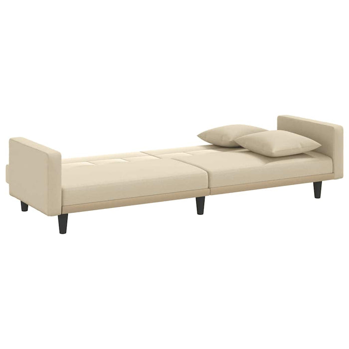 Canapea extensibilă, cu perne, crem, material textil - WALTI WALTI