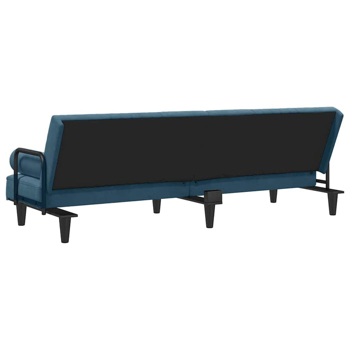 Canapea extensibilă cu cotiere, catifea albastră - WALTI WALTI