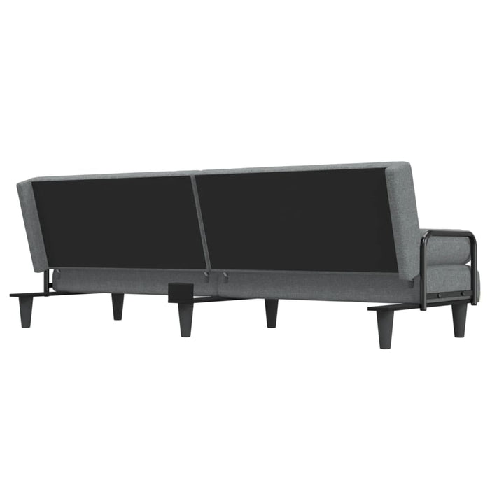 Canapea extensibilă cu cotiere, gri deschis, textil - WALTI WALTI