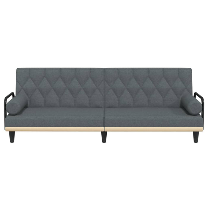 Canapea extensibilă cu cotiere, gri închis, textil - WALTI WALTI