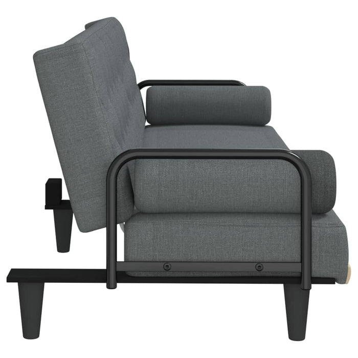 Canapea extensibilă cu cotiere, gri închis, textil - WALTI WALTI