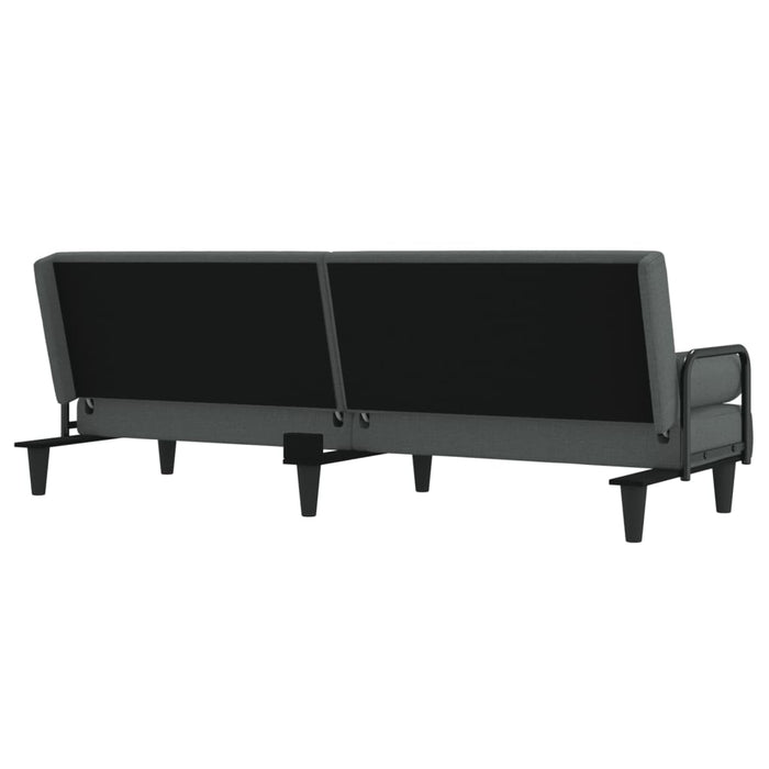 Canapea extensibilă cu cotiere, gri închis, textil - WALTI WALTI
