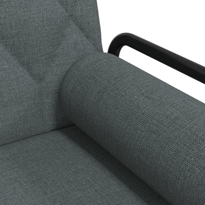Canapea extensibilă cu cotiere, gri închis, textil - WALTI WALTI