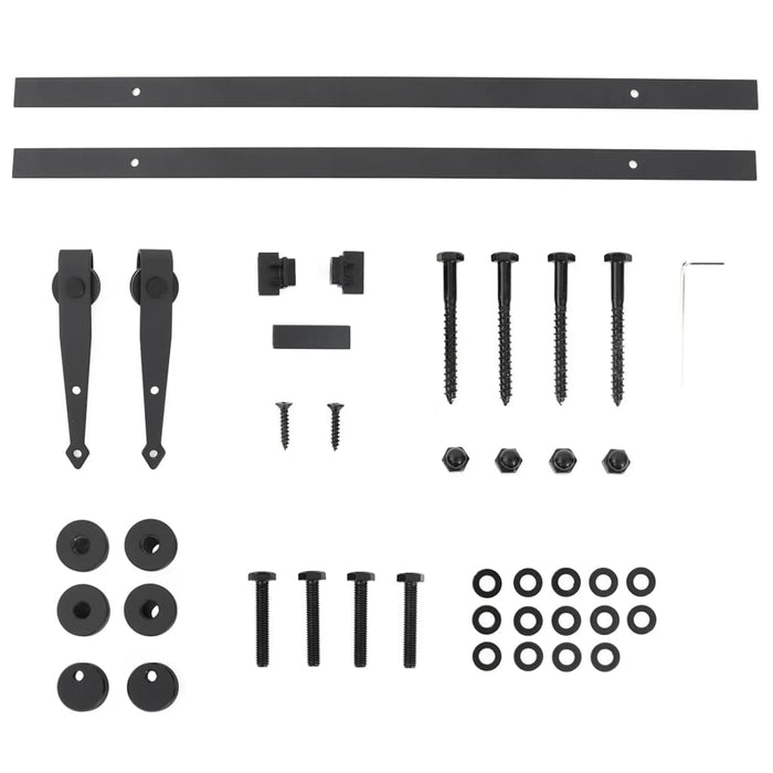 Set glisare ușă mini pentru dulap, negru, oțel carbon, 122 cm - WALTI WALTI