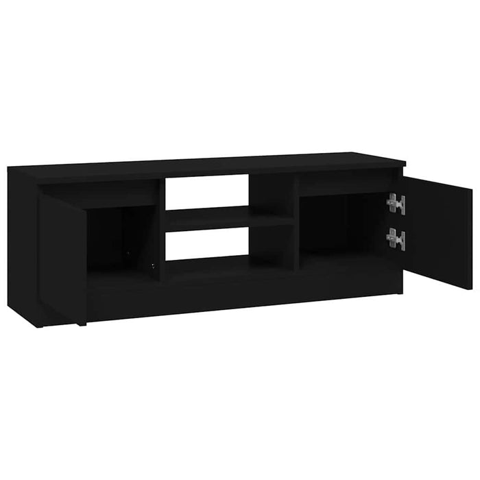 Comodă TV cu ușă, negru, 102x30x36 cm WALTI
