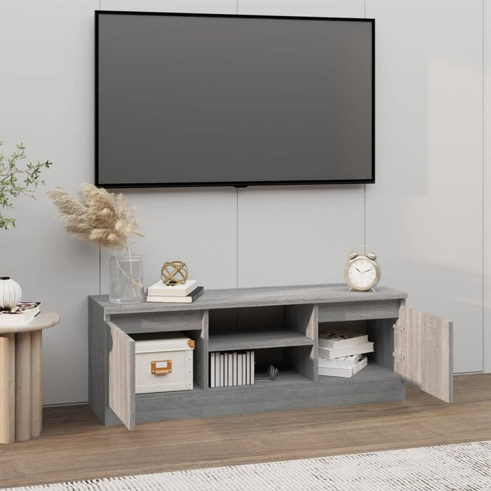 Comodă TV cu ușă, gri sonoma, 102x30x36 cm - WALTI WALTI