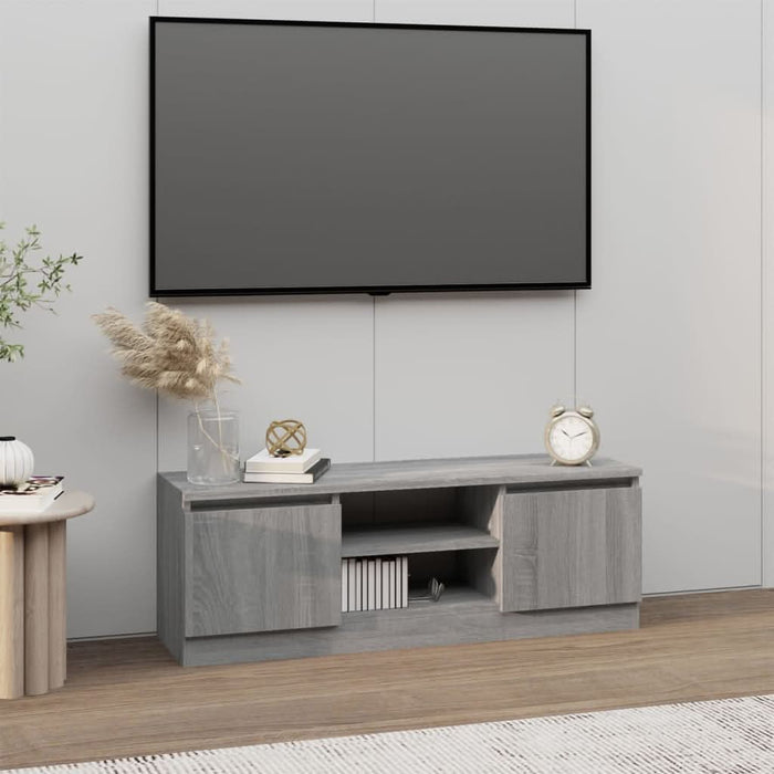 Comodă TV cu ușă, gri sonoma, 102x30x36 cm - WALTI WALTI