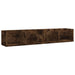 Raft de perete CD-uri, stejar fumuriu, 100x18x18 cm, lemn - WALTI WALTI